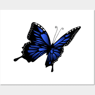 Blue Butterfly Posters and Art